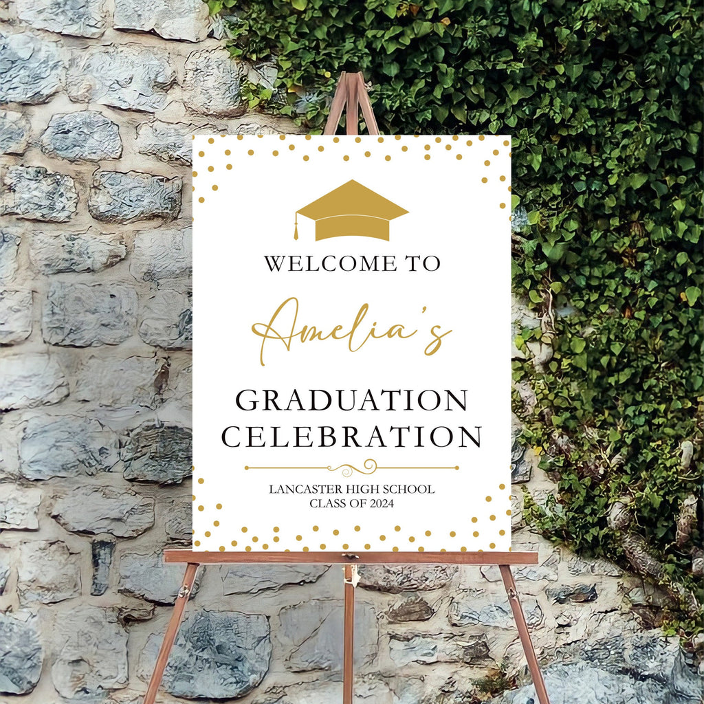 Custom Graduation Foamboard Poster Sign, Custom Class of 2024 Graduation Foamcore Welcome Sign, Celebration Sign, Personalized Foamcore