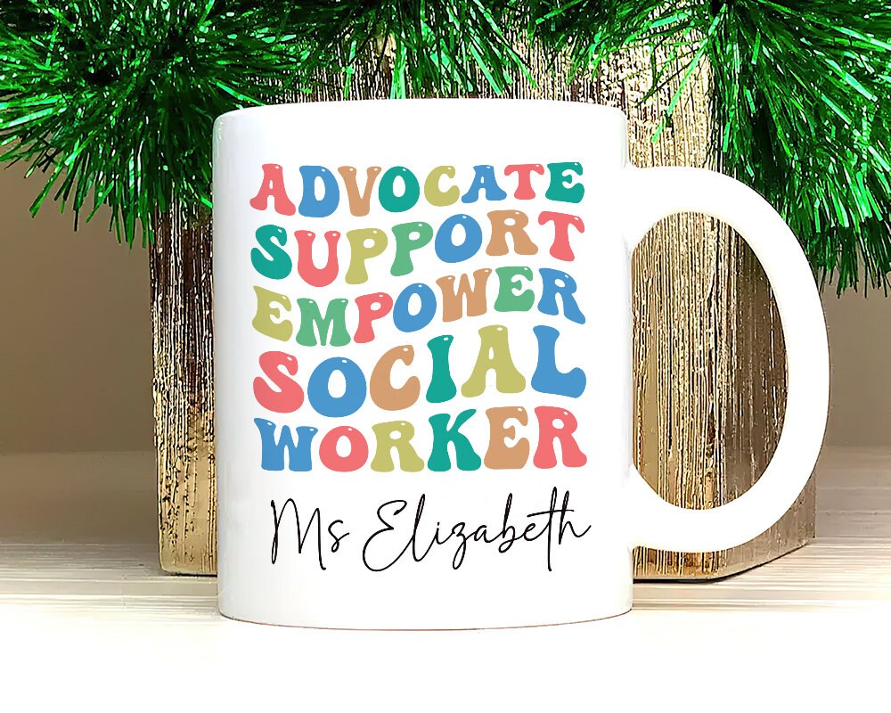 Personalized Social Work Mug, Custom Name Support Social Worker Coffee Mug, Social Worker Life, Social Worker Gift, Appreciation Gift