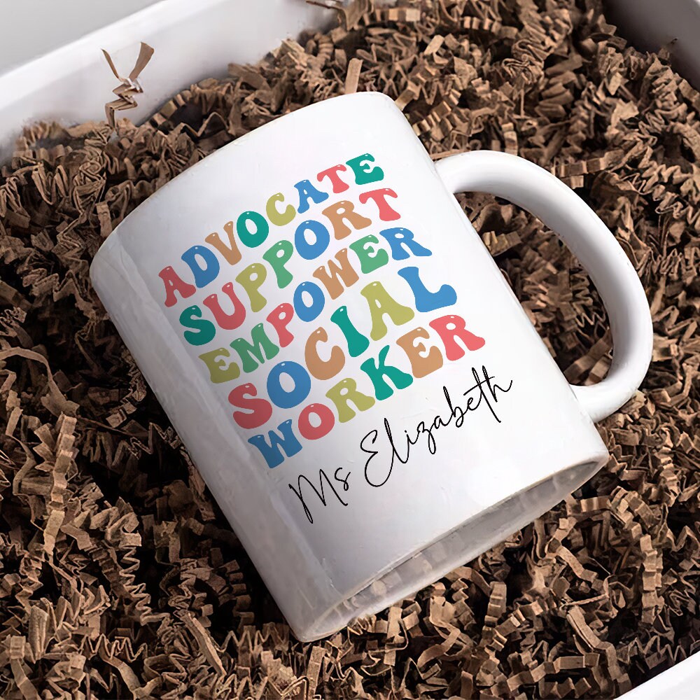 Personalized Social Work Mug, Custom Name Support Social Worker Coffee Mug, Social Worker Life, Social Worker Gift, Appreciation Gift