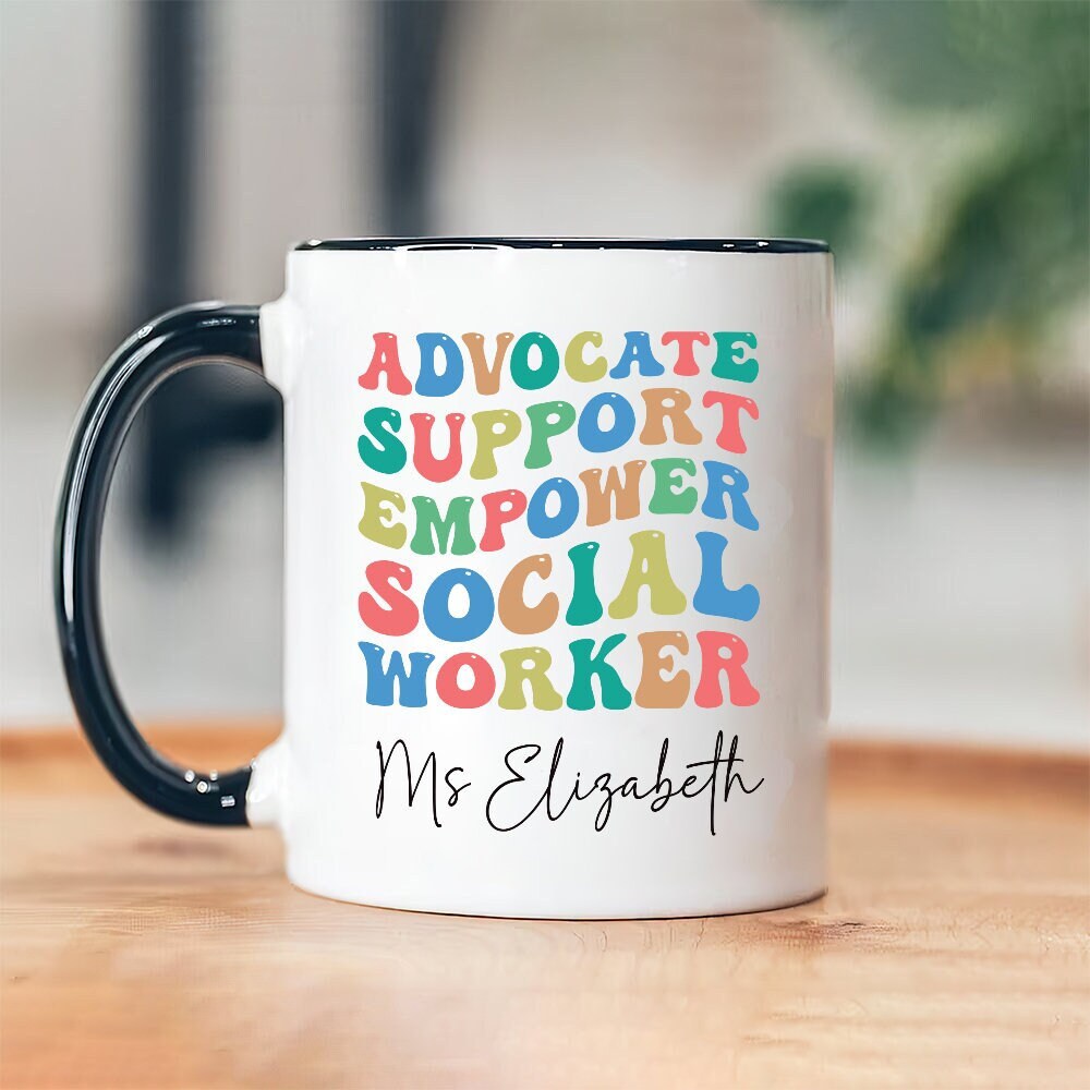 Personalized Social Work Mug, Custom Name Support Social Worker Coffee Mug, Social Worker Life, Social Worker Gift, Appreciation Gift