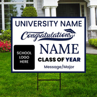 Personalized Graduation Yard Sign 2025, College Graduation Sign, Class of 2025, Custom High School Graduation Yard Sign with Metal H-Stake