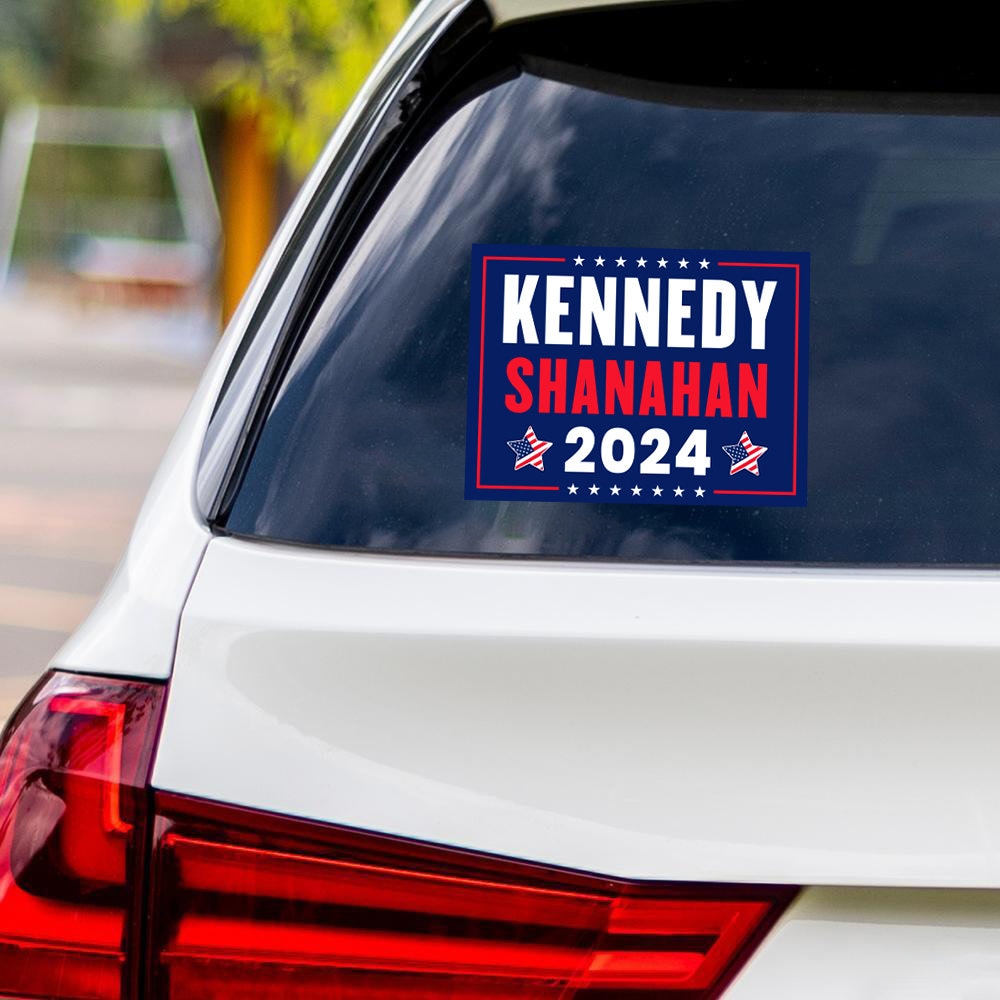 Kennedy Shanahan 2024 Sticker Vinyl Decal, RFK Jr 2024, Election 2024, Robert F Kennedy Jr For President 2024 Bumper Sticker, 6" x 4.5"