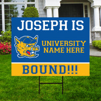 Personalized College Bound Yard Sign, College Logo Sign, Custom Graduate College University Bound Yard Sign with Metal H-Stake