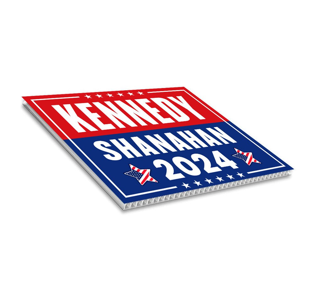 Kennedy Shanahan 2024 Yard Sign - Robert F. Kennedy Jr. For President 2024 Lawn Sign, Election 2024 RFK Jr. Yard Sign with Metal H-Stake