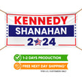 Kennedy Shanahan 2024 Banner Sign, 13 Oz RFK Jr. Election 2024 Banner, Robert F. Kennedy Jr. For President 2024 Banner With Metal Grommets
