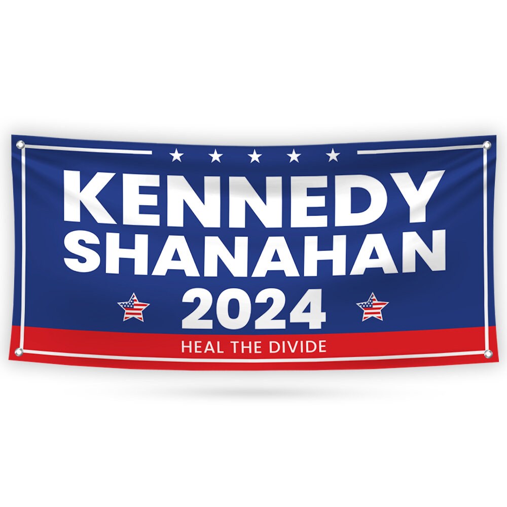 Kennedy Shanahan 2024 Banner Sign, 13 Oz RFK Jr. Election 2024 Banner, Robert F. Kennedy Jr. For President 2024 Banner With Metal Grommets