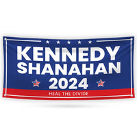 Kennedy Shanahan 2024 Banner Sign, 13 Oz RFK Jr. Election 2024 Banner, Robert F. Kennedy Jr. For President 2024 Banner With Metal Grommets