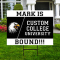 Personalized College Bound Yard Sign, College Logo Sign, Custom Graduate College University Bound Yard Sign with Metal H-Stake