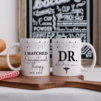 Personalized I Matched Coffee Mug - Custom You Matched Any Text School Graduation Mug, Medical Student Cup, Customizable Match Day 2024 Gift