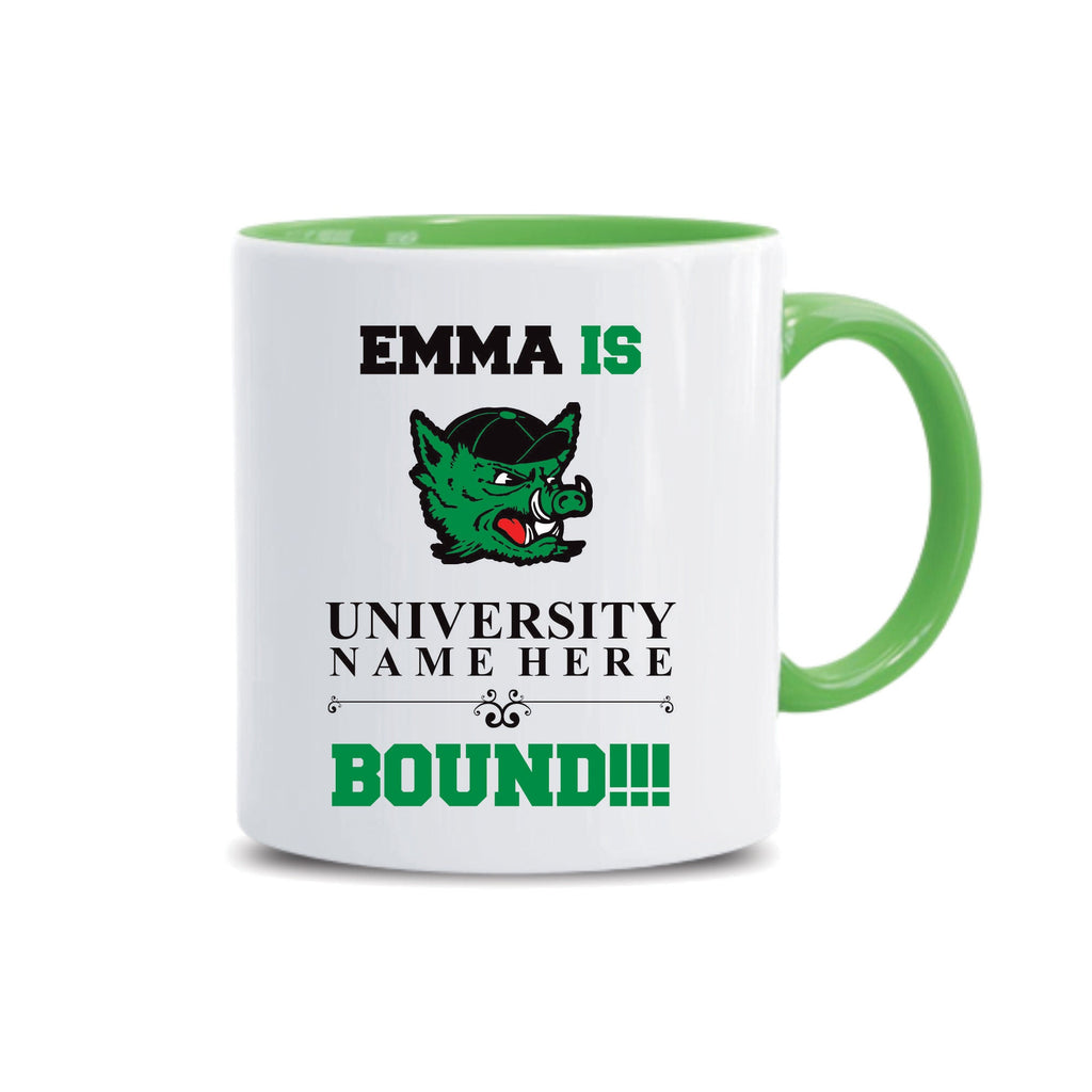 Personalized College Bound Mug - College Graduation, High School Graduation, University Bound, Custom College Logo Mug, Class of 2025 Gifts