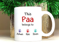 Personalized Indian Name Fathers Day Mug - Custom Name Coffee Cup, Indian Hindu Name Mug, Father's Day Gift, Gift For Peeta Ji, Babu Ji, Paa