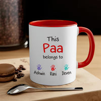 Personalized Indian Name Fathers Day Mug - Custom Name Coffee Cup, Indian Hindu Name Mug, Father's Day Gift, Gift For Peeta Ji, Babu Ji, Paa