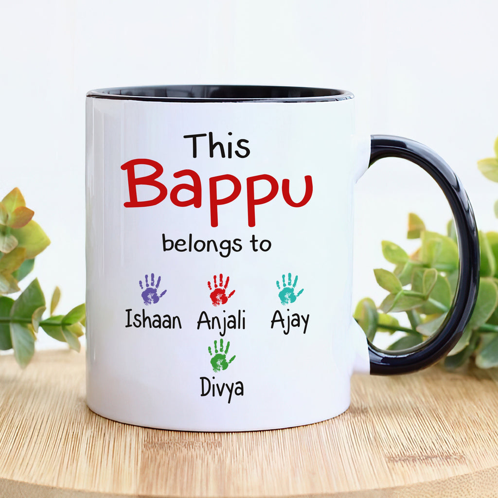 Personalized Indian Name Fathers Day Mug - Custom Name Coffee Cup, Indian Hindu Name Mug, Father's Day Gift, Gift For Peeta Ji, Babu Ji, Paa