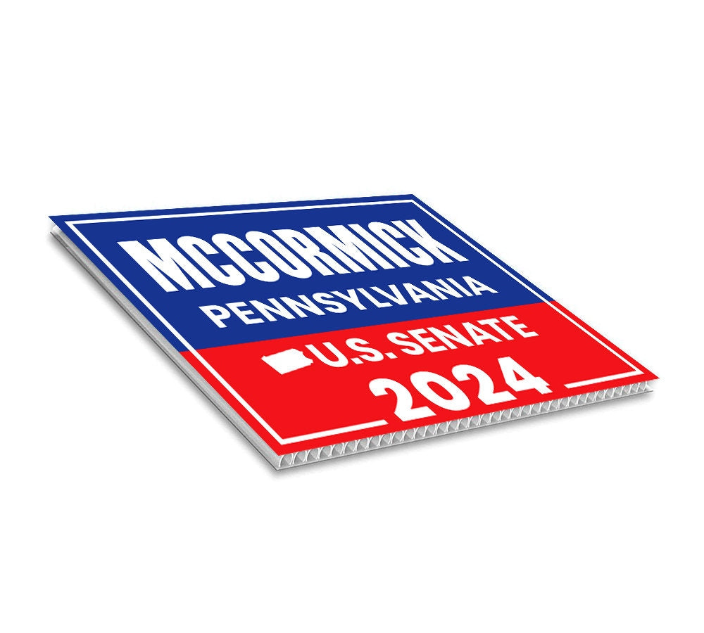 a red, white and blue sign with the words pennsylvania on it