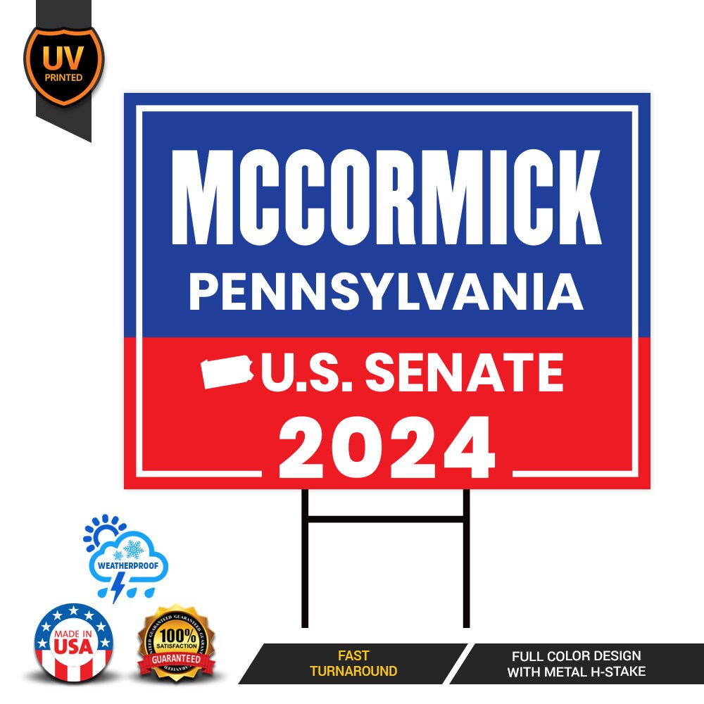 a political sign with the name of the presidential candidate