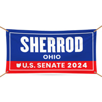 Sherrod Brown For Ohio U.S. Senate Banner Sign, 13 oz Waterproof US Senate 2024 Vote Election 2024 Vinyl Banner With Metal Grommets