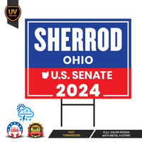 a sign that says sherrod ohio, u s senate 202