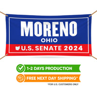 a banner with the name of a us state on it