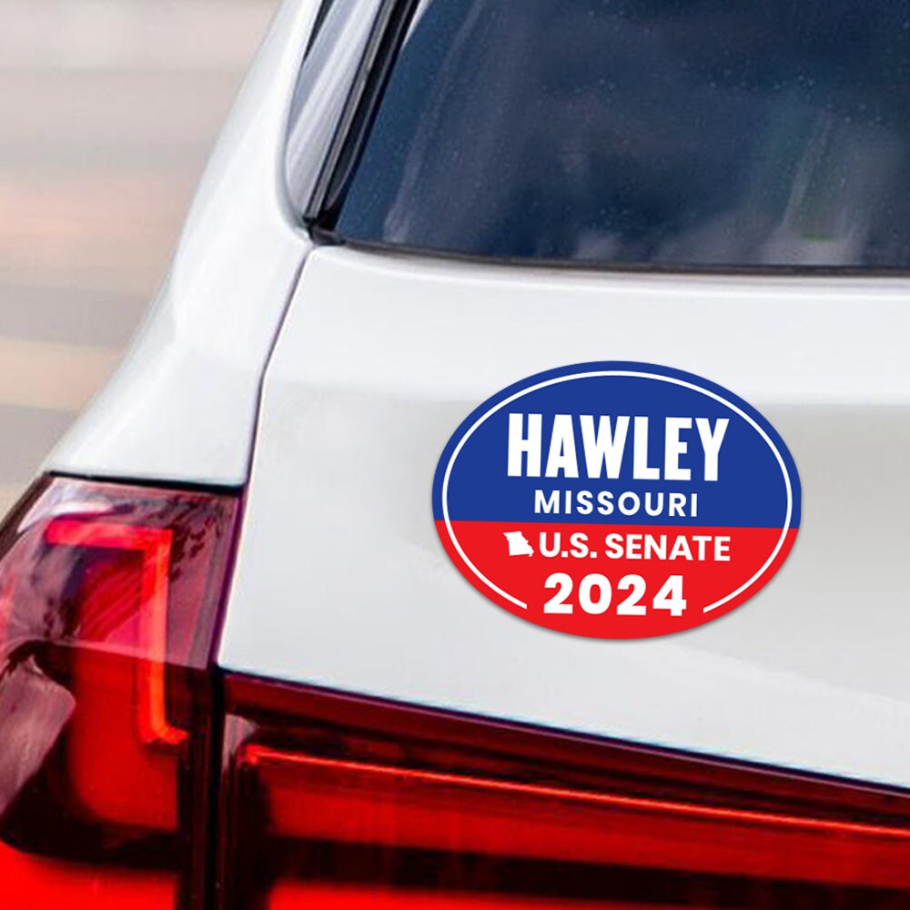 a car that has a sticker on it