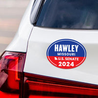 a car that has a sticker on it