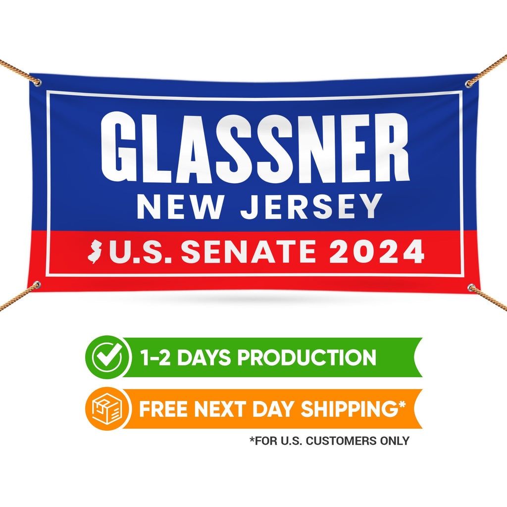 a banner for a glassner new jersey