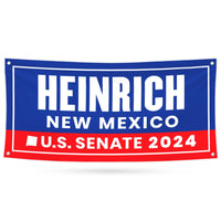 a red, white, and blue banner with the name of a new mexico state