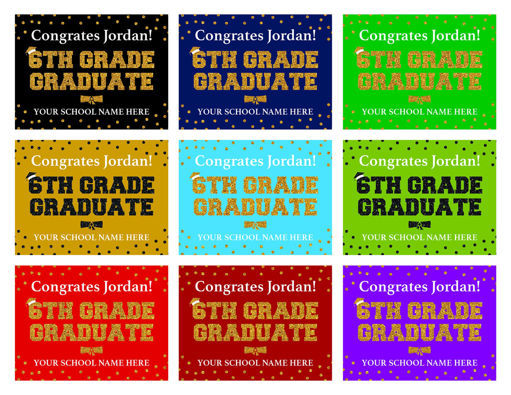 Personalized Elementary Graduation Yard Sign 2025, Middle School Graduate, Class of 2025, Custom Graduation Yard Sign with Metal H-Stake