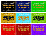Personalized Elementary Graduation Yard Sign 2025, Middle School Graduate, Class of 2025, Custom Graduation Yard Sign with Metal H-Stake