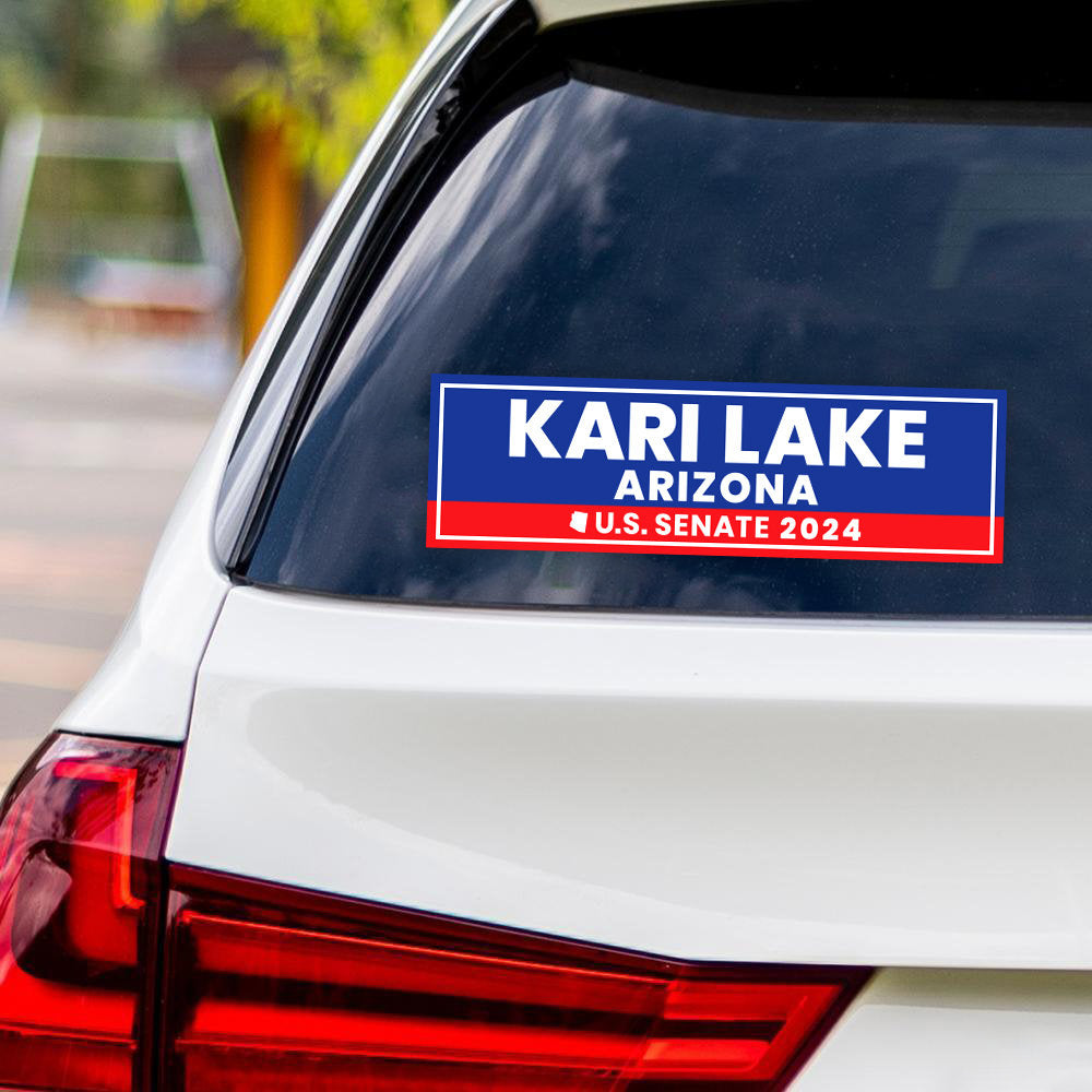 Kari Lake for U.S. Senate Arizona Sticker Vinyl Decal, Vote Kari Lake US Senate Election 2024 Bumper Sticker Decal - 10" x 3"