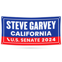 Steve Garvey For California U.S. Senate Banner Sign, 13oz US Senate 2024 Steve Garvey Vote Election 2024 Vinyl Banner With Metal Grommets