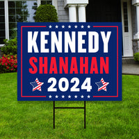 Kennedy Shanahan 2024 Yard Sign - Robert F. Kennedy Jr. For President 2024 Lawn Sign, Election 2024 RFK Jr. Yard Sign with Metal H-Stake