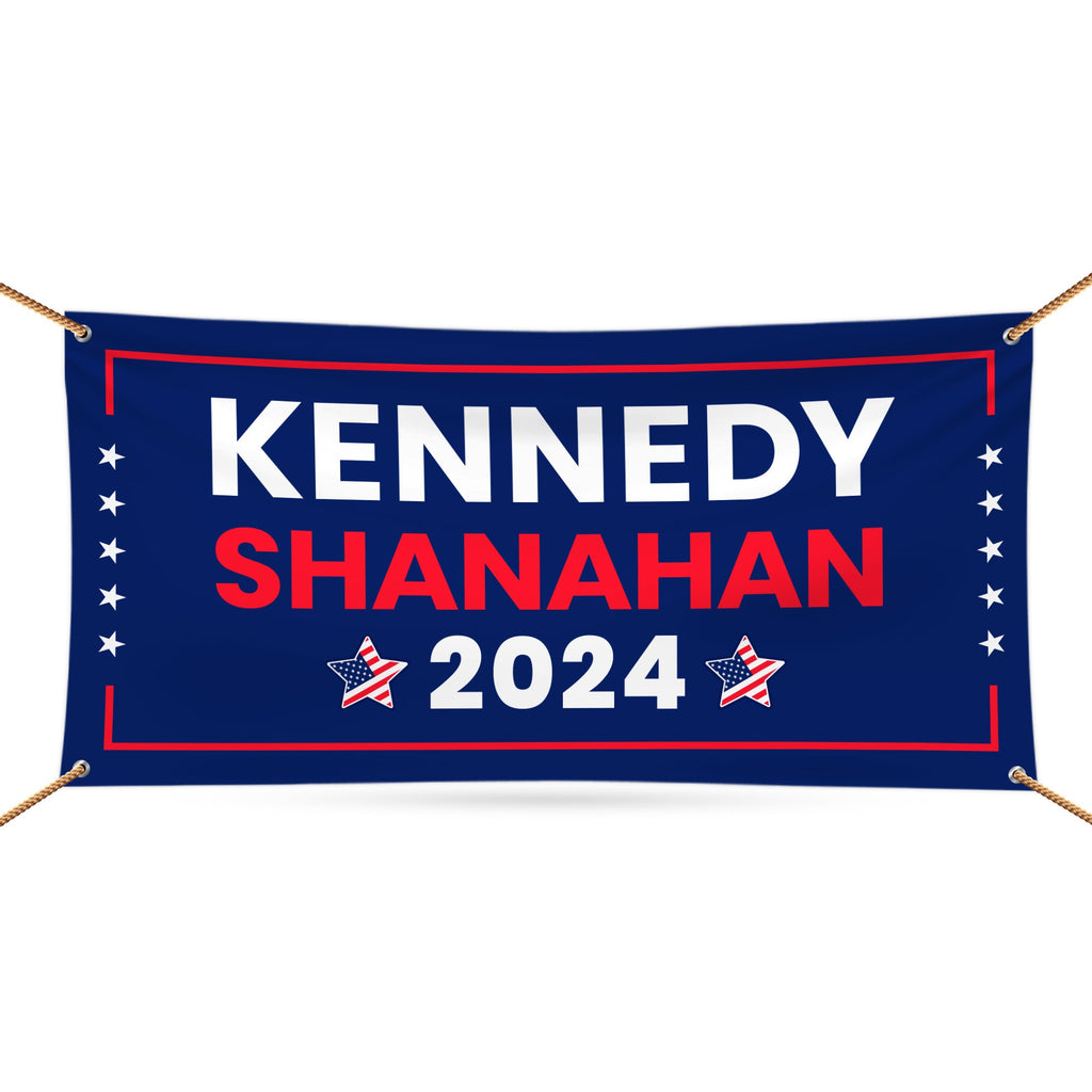 Kennedy Shanahan 2024 Banner Sign, 13 Oz RFK Jr. Election 2024 Banner, Robert F. Kennedy Jr. For President 2024 Banner With Metal Grommets