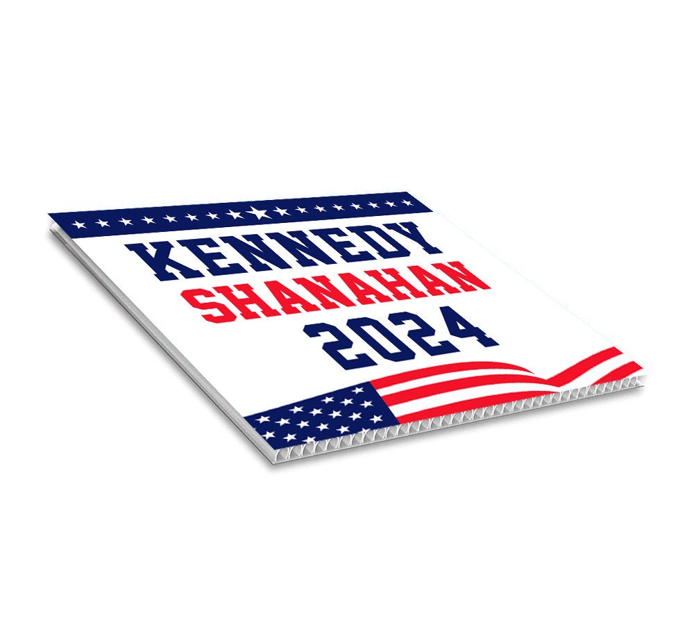 Kennedy Shanahan 2024 Yard Sign - Robert F. Kennedy Jr. For President 2024 Lawn Sign, Election 2024 RFK Jr. Yard Sign with Metal H-Stake