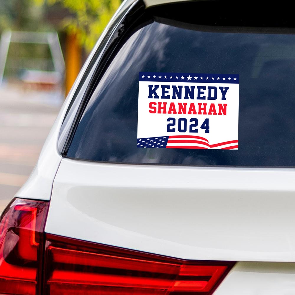 Kennedy Shanahan 2024 Sticker Vinyl Decal, RFK Jr 2024, Election 2024, Robert F Kennedy Jr For President 2024 Bumper Sticker, 6" x 4.5"