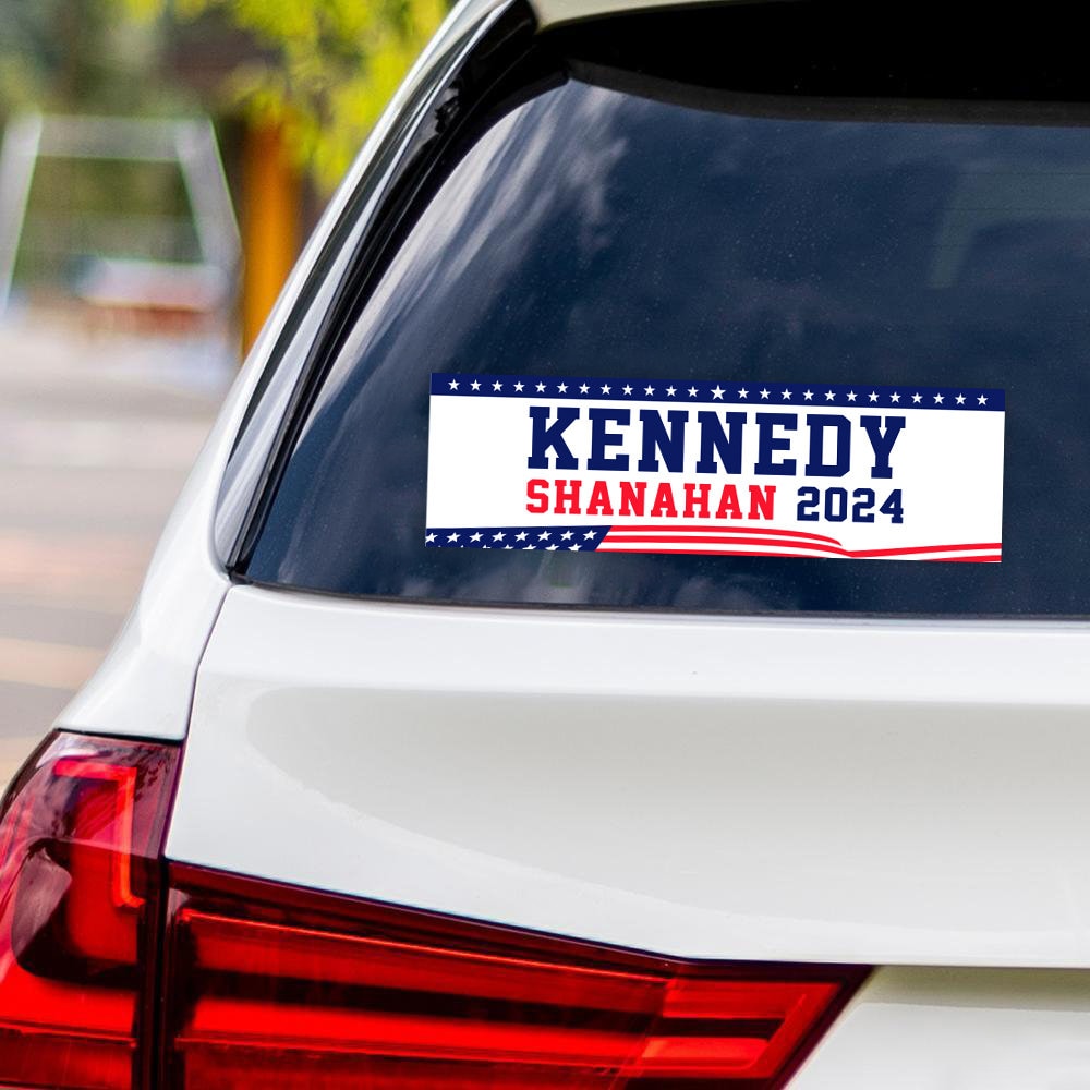 Kennedy Shanahan 2024 Sticker Vinyl Decal, RFK Jr 2024, Election 2024, Robert F Kennedy Jr For President 2024 Bumper Sticker Decal, 10" x 3"