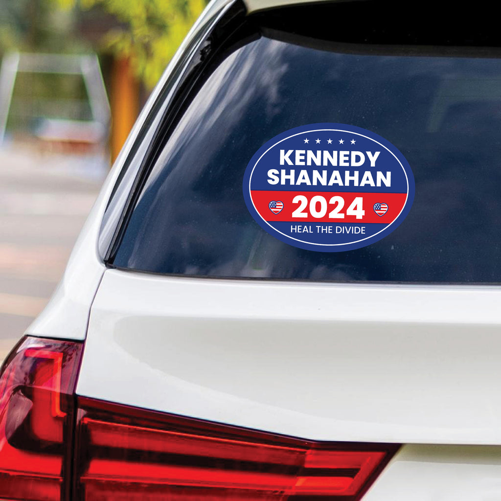 Kennedy Shanahan 2024 Sticker Vinyl Decal, RFK Jr 2024, Election 2024, Robert F Kennedy Jr For President 2024 Bumper Sticker, 6" x 4.5"