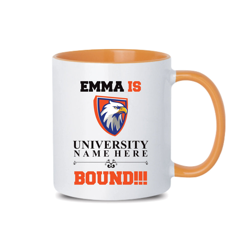 Personalized College Bound Mug - College Graduation, High School Graduation, University Bound, Custom College Logo Mug, Class of 2025 Gifts