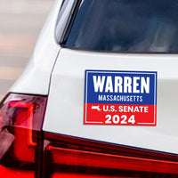 a bumper sticker on the back of a car