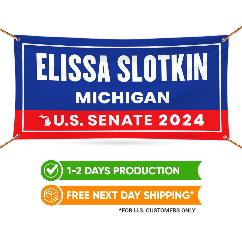 a banner with the name of the state of michigan