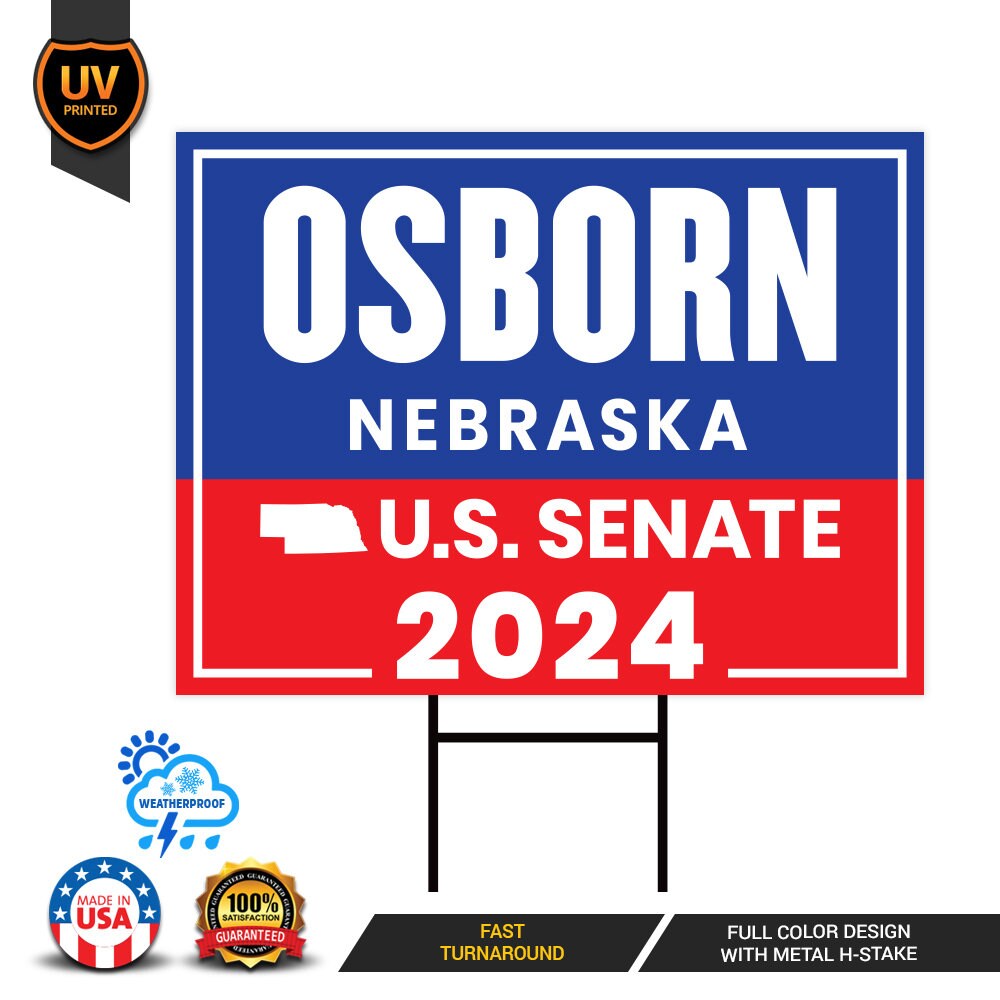 a political sign with the name of the us senate