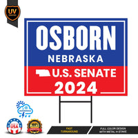 a political sign with the name of the us senate