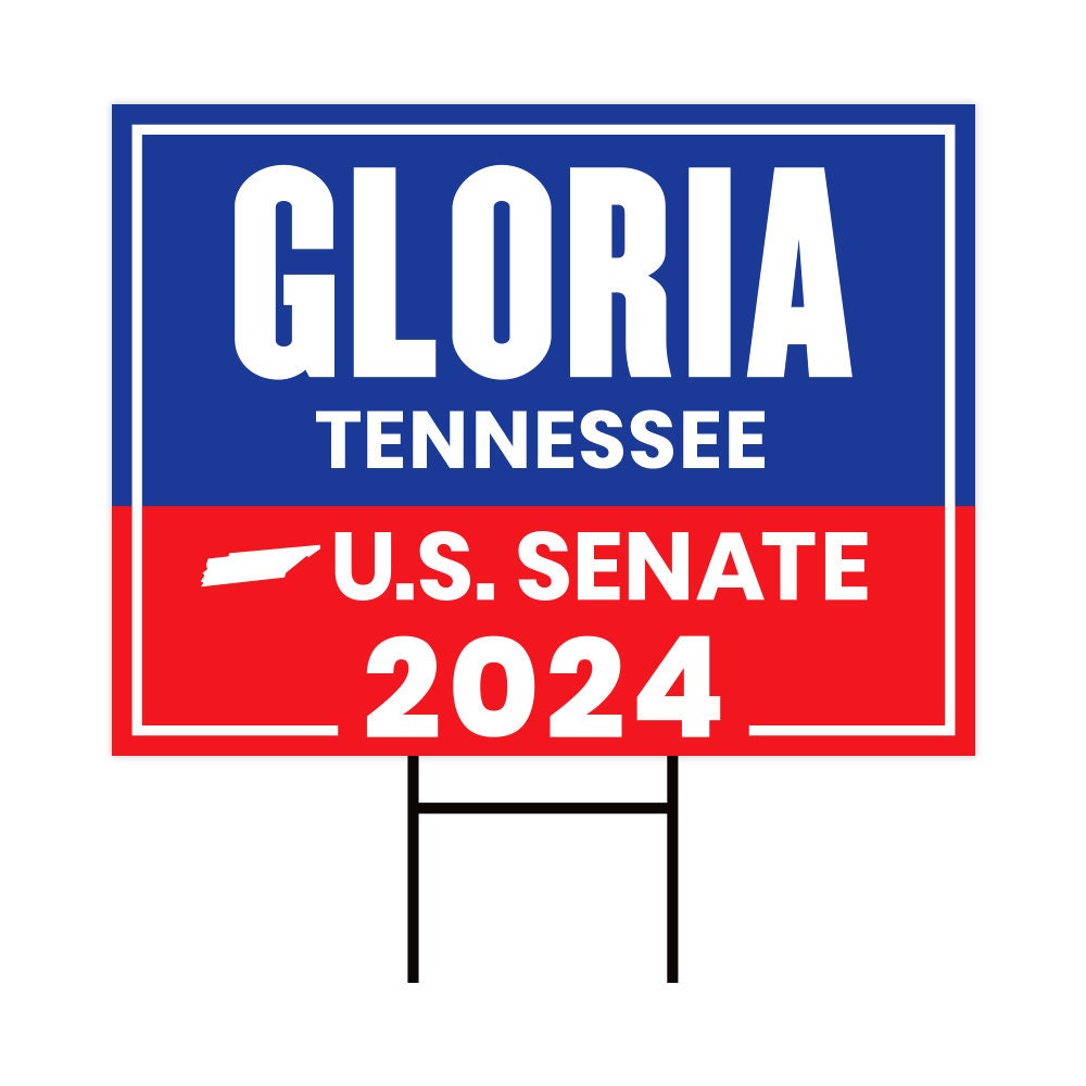 a red, white and blue sign that says, gloria tennessee