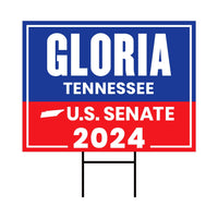 a red, white and blue sign that says, gloria tennessee
