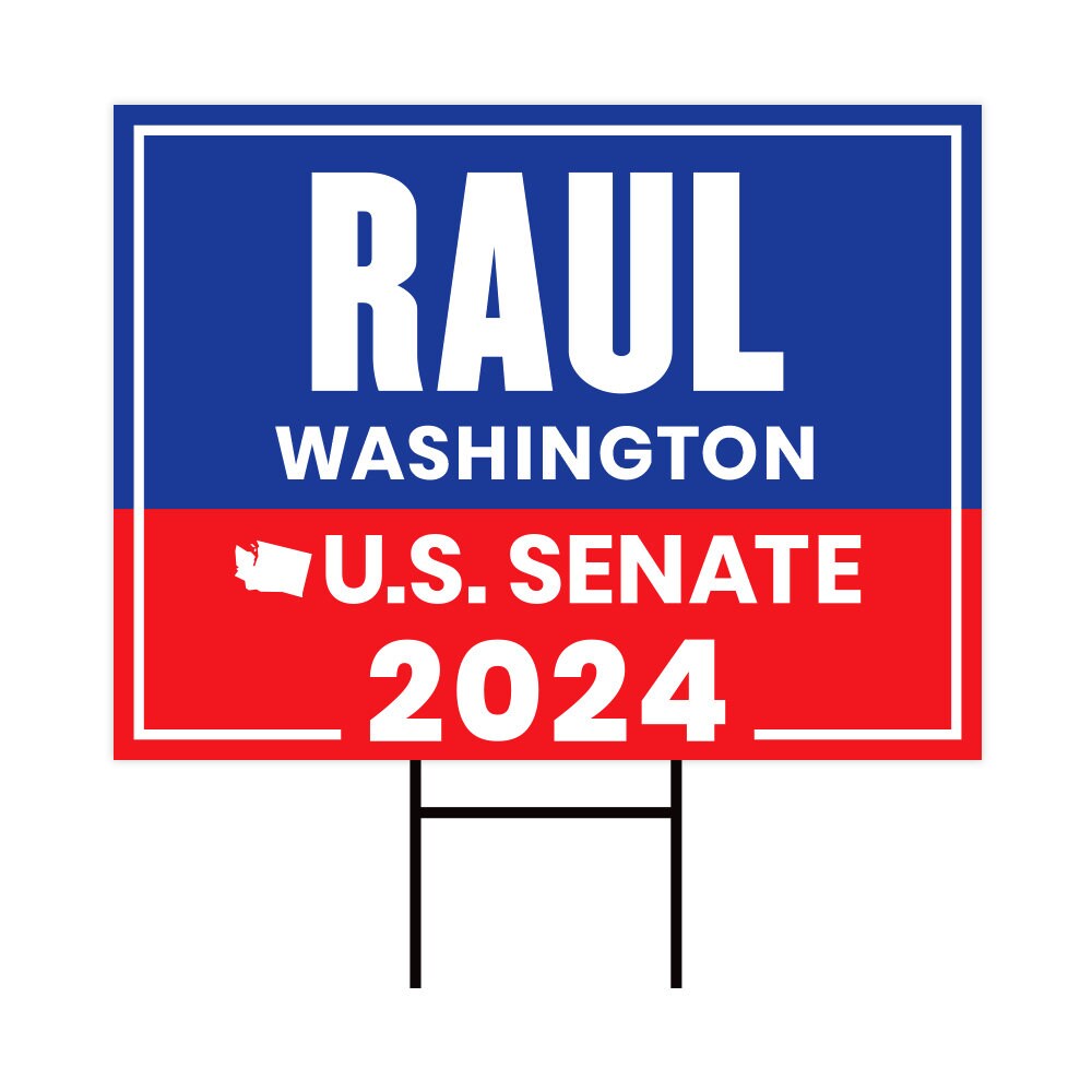 a political sign with the name of the president of the united states