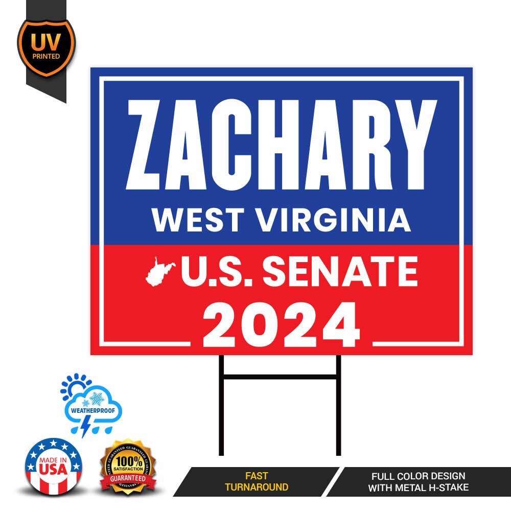 a sign with the name of a political campaign