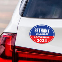 Bethany Hall-Long for Governor Car Magnet - Vote Bethany Vehicle Magnet, Delaware Governor Elections 2024 Sticker Magnet - 6" x 4.5"