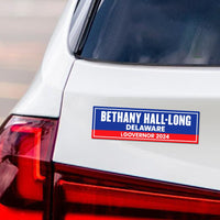 Bethany Hall-Long for Governor Car Magnet - Vote Bethany Vehicle Magnet, Delaware Governor Elections 2024 Sticker Magnet - 10" x 3"