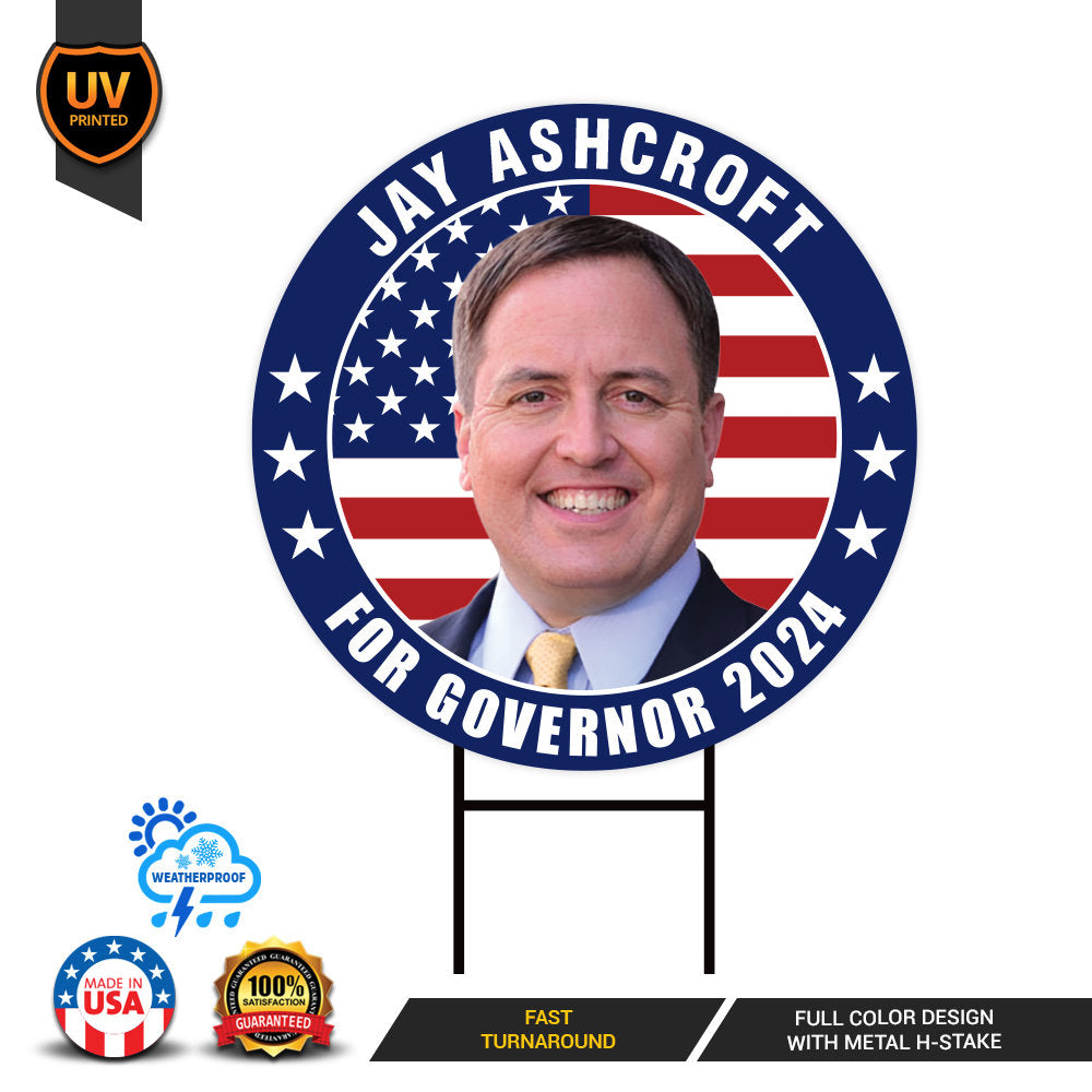 Jay Ashcroft For Missouri Governor Yard Sign - Coroplast 2024 Governor ...