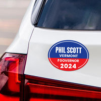 Phil Scott for Governor Car Magnet - Vote Phil Scott Vehicle Magnet, Vermont Governor Elections 2024 Sticker Magnet - 6" x 4.5"
