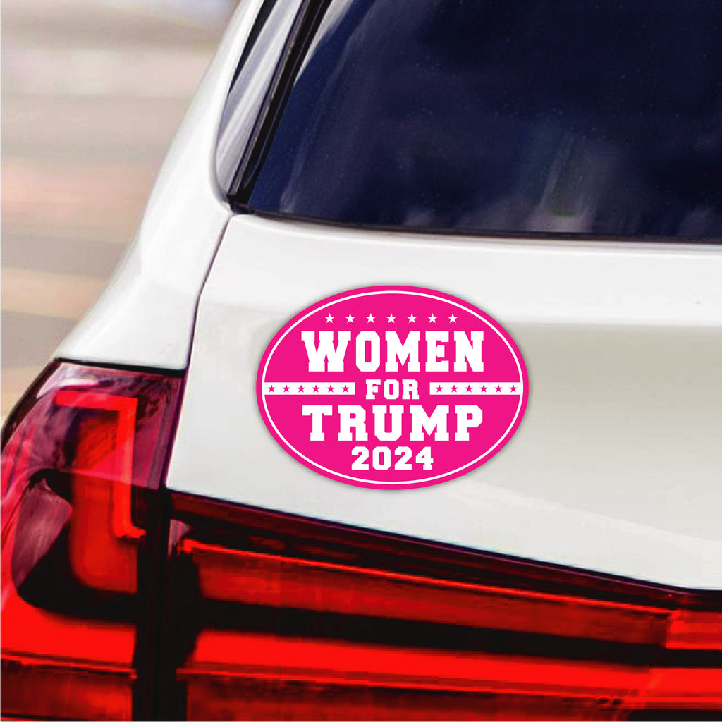 Women for Trump 2024 Magnet, Take America Back, Trump For President 2024 Car Magnet, Women for Trump Magnet, Trump Vehicle Magnet, 6" x 4.5"